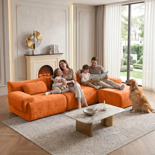 FLOGUOR best modular couch and boneless couch for modern living room