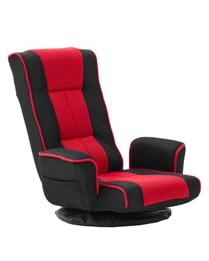 Swivel Adjustable Floor Chair with Armrests