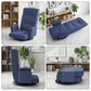 360° Swivel Floor Chair with 14 Reclining Positions – Linen Fabric
