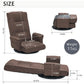 360° Swivel Floor Chair with 14 Reclining Positions – Linen Fabric