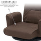 360° Swivel Floor Chair with 14 Reclining Positions – Linen Fabric