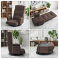 360° Swivel Floor Chair with 14 Reclining Positions – Linen Fabric
