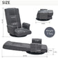 360° Swivel Floor Chair with 14 Reclining Positions – Linen Fabric