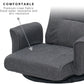 360° Swivel Floor Chair with 14 Reclining Positions – Linen Fabric
