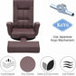 360° Swivel Floor Chair, 14-Position Adjustable Backrest & Footrest