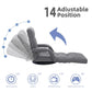360° Swivel Floor Chair with 14 Reclining Positions & Footrest
