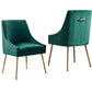 Luxury Velvet Chairs with Gold Metal Legs, Beige High-Back Design – Perfect for Dining Room, Kitchen, or Vanity
