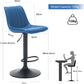 Adjustable Bar Stools Faux Leather Swivel Bar Stools with Backs & Footrest, Height Adjustable Bar Chairs