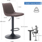 Adjustable Bar Stools Faux Leather Swivel Bar Stools with Backs & Footrest, Height Adjustable Bar Chairs