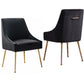 Luxury Velvet Chairs with Gold Metal Legs, Beige High-Back Design – Perfect for Dining Room, Kitchen, or Vanity
