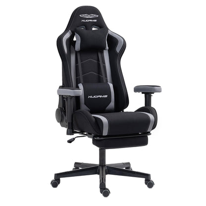 フットレスト・人間工学に基づいたランバーサポート付きPUレザーゲーミングチェア