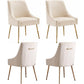 Luxury Velvet Chairs with Gold Metal Legs, Beige High-Back Design – Perfect for Dining Room, Kitchen, or Vanity