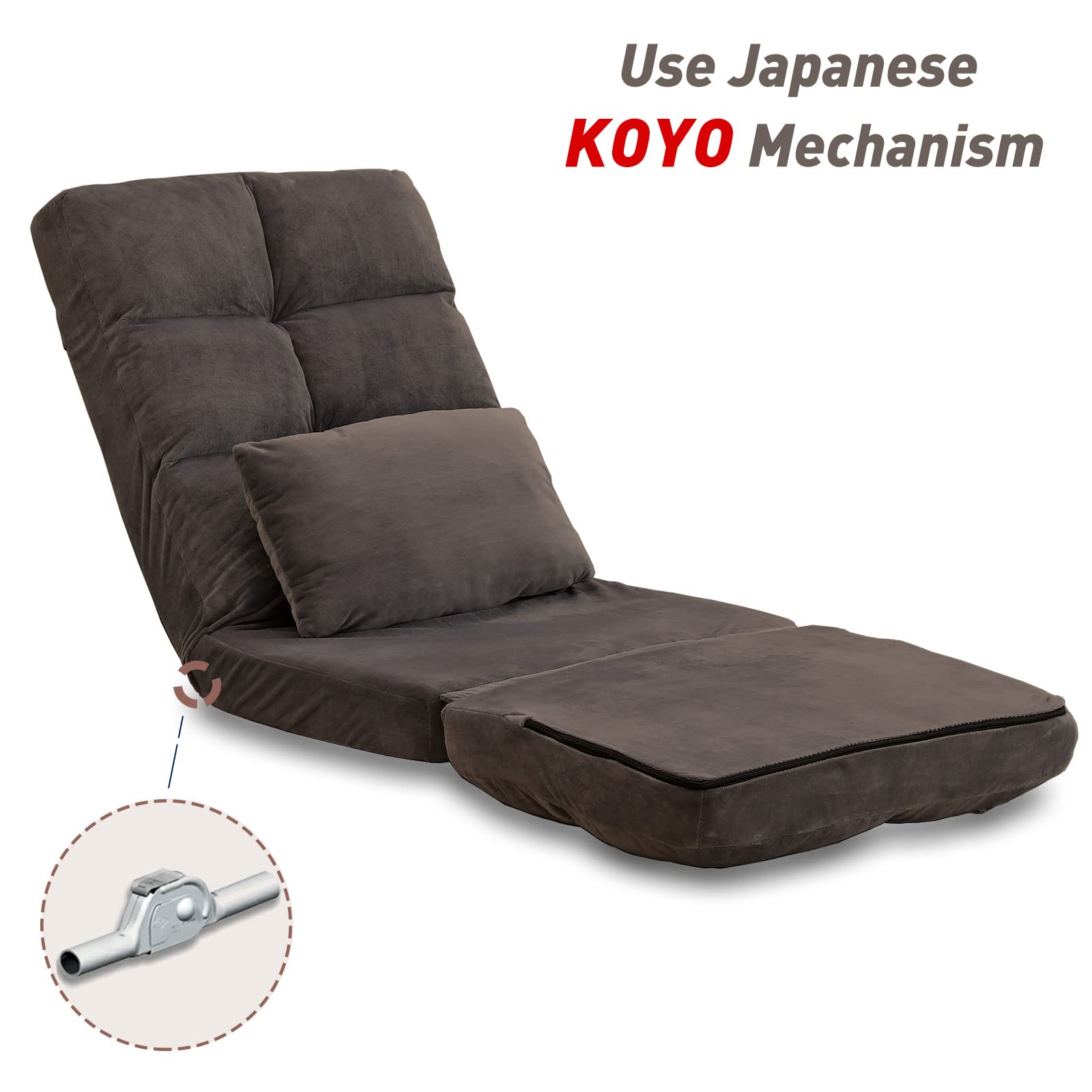 42-Position Floor Chaise Lounge Sofa