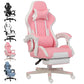 Ergonomic Fabric Gaming Chair with Footrest & High Back Support