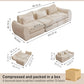 FLOGUOR 102" Modular Boneless Couch – Convertible Sofa Bed with Deep Seat & Cloud-Like Comfort