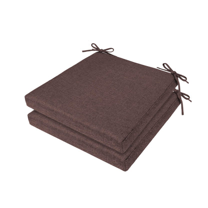Soft D-Shaped Chair Cushions (Set of 2) Thick Seat Pads with Ties & Removable Cover