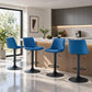 Adjustable Bar Stools Faux Leather Swivel Bar Stools with Backs & Footrest, Height Adjustable Bar Chairs