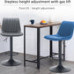 Adjustable Bar Stools Faux Leather Swivel Bar Stools with Backs & Footrest, Height Adjustable Bar Chairs