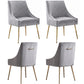 Luxury Velvet Chairs with Gold Metal Legs, Beige High-Back Design – Perfect for Dining Room, Kitchen, or Vanity