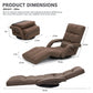 360° Swivel Floor Chair with 14 Reclining Positions & Footrest