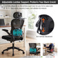 Ergonomic Mesh Office Chair High Back Desk Chair with Adjustable Headrest & Lumbar Support, Flip-Up Armrests