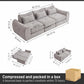 FLOGUOR 102" Modular Boneless Couch – Convertible Sofa Bed with Deep Seat & Cloud-Like Comfort