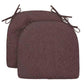 Soft D-Shaped Chair Cushions (Set of 2) Thick Seat Pads with Ties & Removable Cover