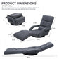 360° Swivel Floor Chair with 14 Reclining Positions & Footrest