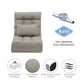 14-Position Adjustable Wide-Seat Floor Chair with Pillow – Folding Floor Lounger for Gaming, Reading & Relaxing