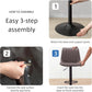 Adjustable Bar Stools Faux Leather Swivel Bar Stools with Backs & Footrest, Height Adjustable Bar Chairs