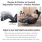360° Swivel Floor Chair with 14 Reclining Positions & Footrest