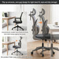 Ergonomic Mesh Office Chair High Back Desk Chair with Adjustable Headrest & Lumbar Support, Flip-Up Armrests