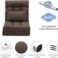 14-Position Adjustable Wide-Seat Floor Chair with Pillow – Folding Floor Lounger for Gaming, Reading & Relaxing