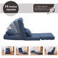 14-Position Adjustable Wide-Seat Floor Chair with Pillow – Folding Floor Lounger for Gaming, Reading & Relaxing