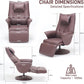 Swivel Recliner Chair with Footrest & High Back