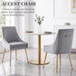 Luxury Velvet Chairs with Gold Metal Legs, Beige High-Back Design – Perfect for Dining Room, Kitchen, or Vanity