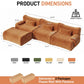 126in Sectional Boneless Couch L Shaped Convertible Modular Sofa No Assembly