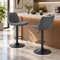 Adjustable Bar Stools Faux Leather Swivel Bar Stools with Backs & Footrest, Height Adjustable Bar Chairs