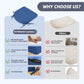 Soft D-Shaped Chair Cushions (Set of 2) Thick Seat Pads with Ties & Removable Cover