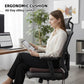 Soft D-Shaped Chair Cushions (Set of 2) Thick Seat Pads with Ties & Removable Cover
