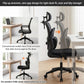 Ergonomic Mesh Office Chair High Back Desk Chair with Adjustable Headrest & Lumbar Support, Flip-Up Armrests