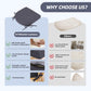 Soft D-Shaped Chair Cushions (Set of 2) Thick Seat Pads with Ties & Removable Cover