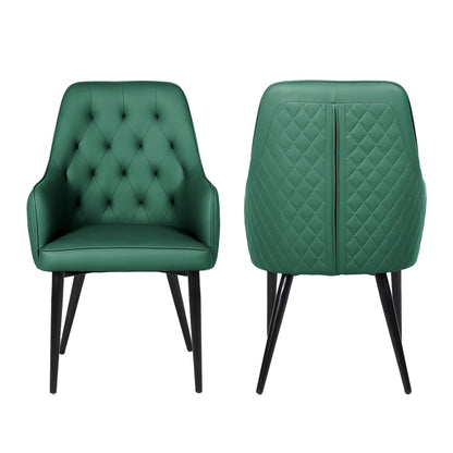Modern Tufted Dining Chairs with Upholstered Seat