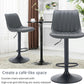 Adjustable Bar Stools Faux Leather Swivel Bar Stools with Backs & Footrest, Height Adjustable Bar Chairs