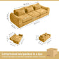 FLOGUOR 102" Modular Boneless Couch – Convertible Sofa Bed with Deep Seat & Cloud-Like Comfort