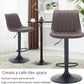 Adjustable Bar Stools Faux Leather Swivel Bar Stools with Backs & Footrest, Height Adjustable Bar Chairs
