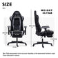 フットレスト・人間工学に基づいたランバーサポート付きPUレザーゲーミングチェア