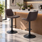 Adjustable Bar Stools Faux Leather Swivel Bar Stools with Backs & Footrest, Height Adjustable Bar Chairs