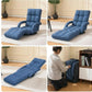 360° Swivel Floor Chair with 14 Reclining Positions & Footrest