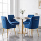 Luxury Velvet Chairs with Gold Metal Legs, Beige High-Back Design – Perfect for Dining Room, Kitchen, or Vanity